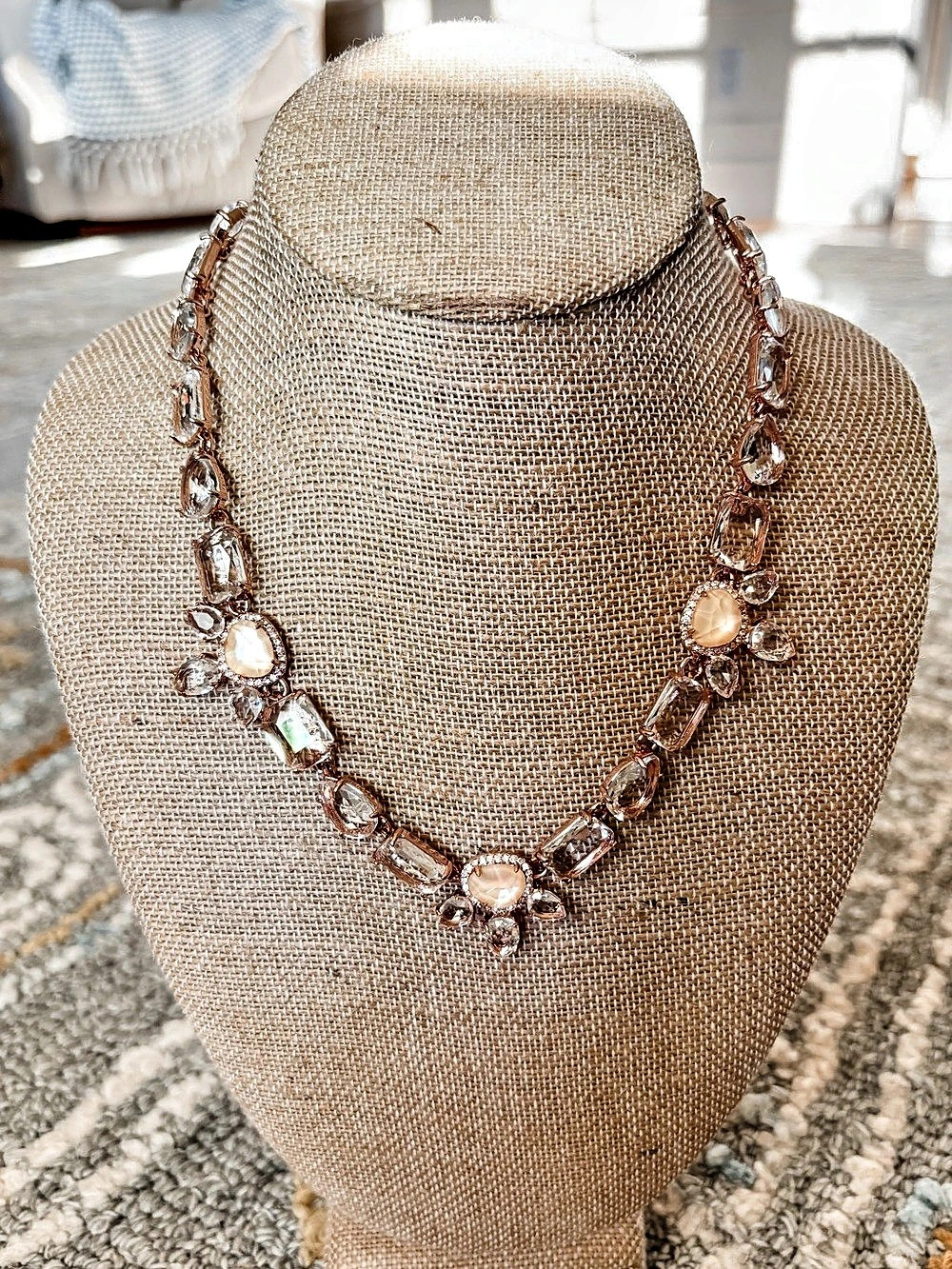 Chloe & Isabel “La Vie en Rose” rose gold statement collar necklace